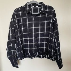 Zara Trafaluc Collection Plaid Flannel